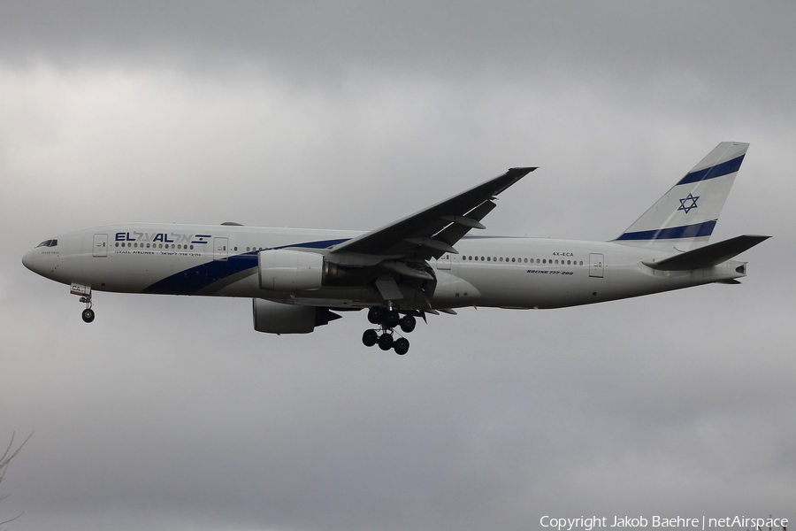 El Al Israel Airlines Boeing 777-258(ER) (4X-ECA) | Photo 148853