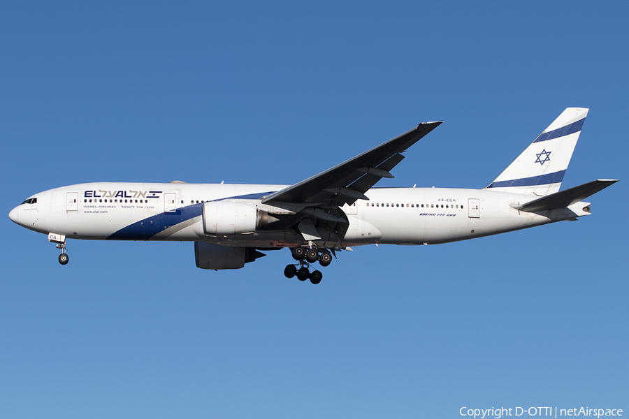 El Al Israel Airlines Boeing 777-258(ER) (4X-ECA) | Photo 525045