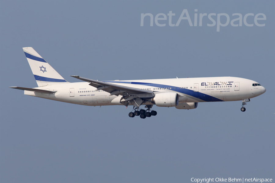 El Al Israel Airlines Boeing 777-258(ER) (4X-ECD) | Photo 283999
