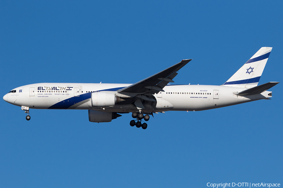 El Al Israel Airlines Boeing 777-258(ER) (4X-ECF) | Photo 220567