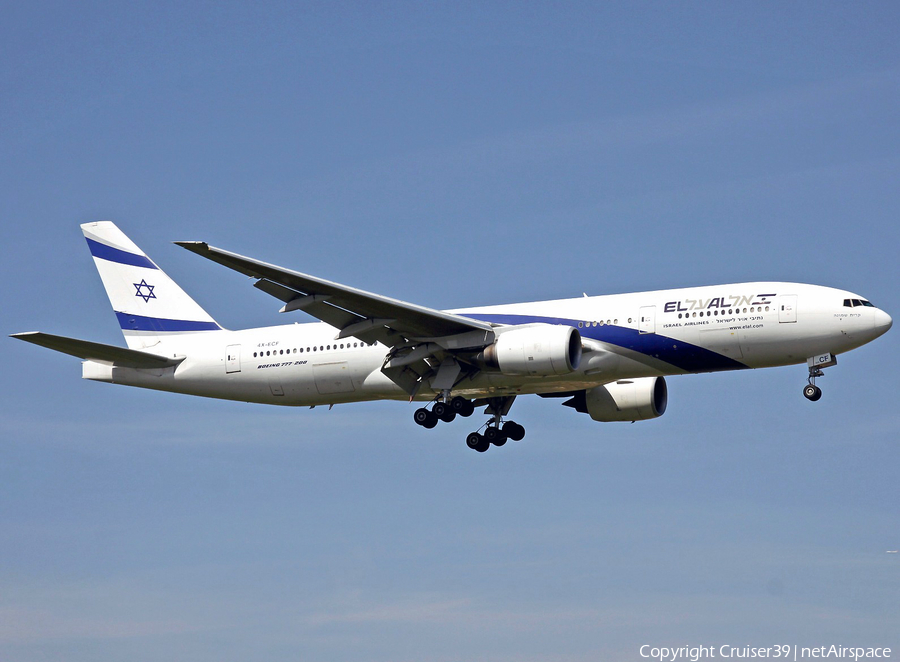El Al Israel Airlines Boeing 777-258(ER) (4X-ECF) | Photo 156688