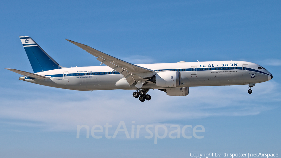 El Al Israel Airlines Boeing 787-9 Dreamliner (4X-EDF) | Photo 383436