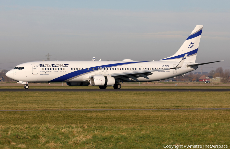 El Al Israel Airlines Boeing 737-958(ER) (4X-EHB) | Photo 300494