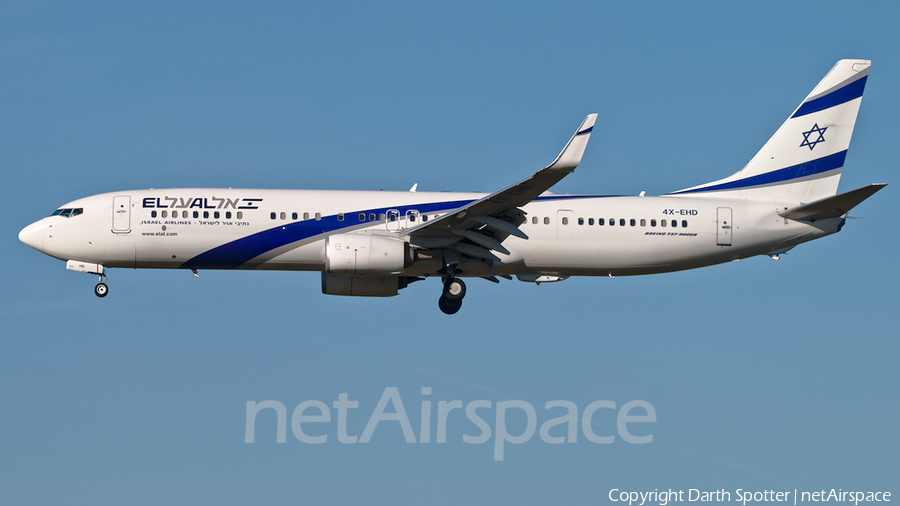 El Al Israel Airlines Boeing 737-958(ER) (4X-EHD) | Photo 357909