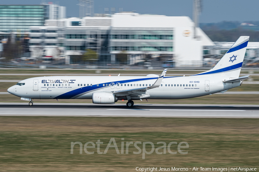 El Al Israel Airlines Boeing 737-958(ER) (4X-EHD) | Photo 170936