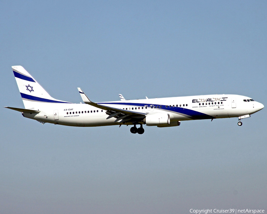 El Al Israel Airlines Boeing 737-958(ER) (4X-EHF) | Photo 181240