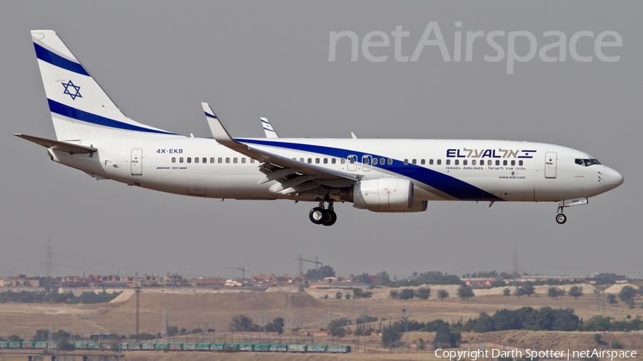 El Al Israel Airlines Boeing 737-858 (4X-EKB) | Photo 178893