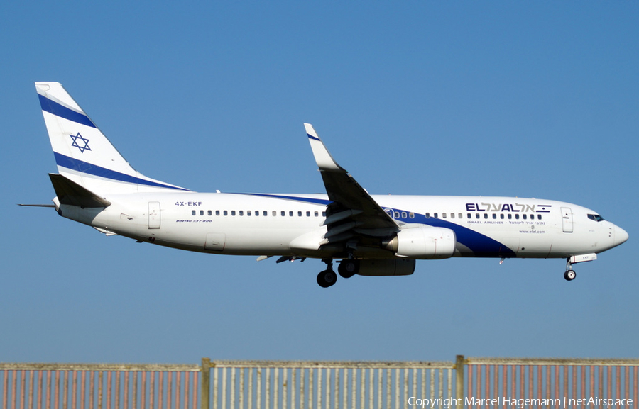 El Al Israel Airlines Boeing 737-8HX (4X-EKF) | Photo 121702