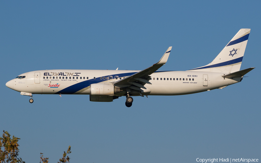 El Al Israel Airlines Boeing 737-86N (4X-EKI) | Photo 125312