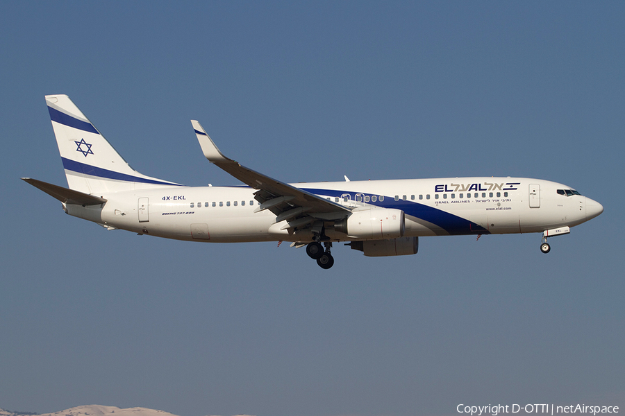 El Al Israel Airlines Boeing 737-85P (4X-EKL) | Photo 376315