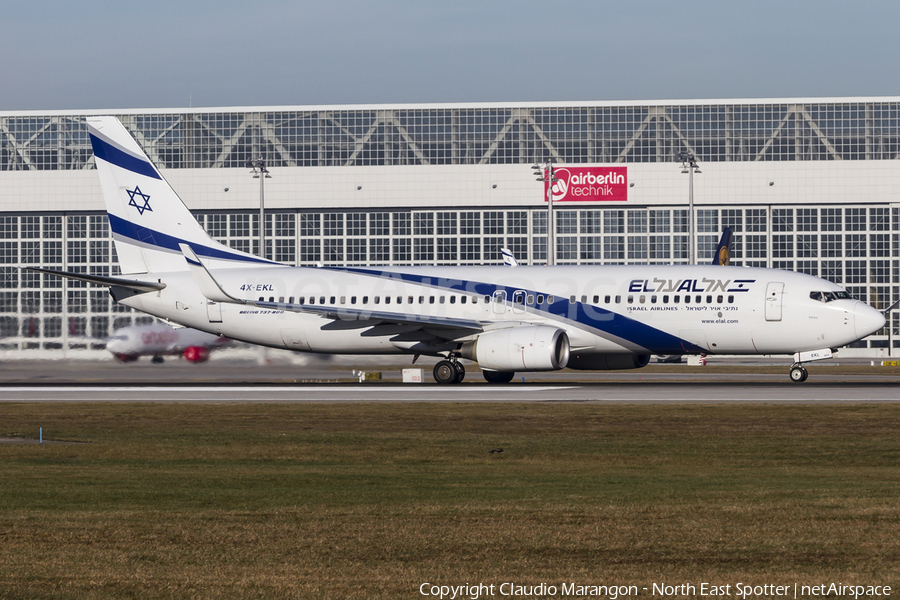 El Al Israel Airlines Boeing 737-85P (4X-EKL) | Photo 97273