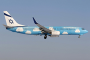 El Al Israel Airlines Boeing 737-804 (4X-EKM) at  Warsaw - Frederic Chopin International, Poland