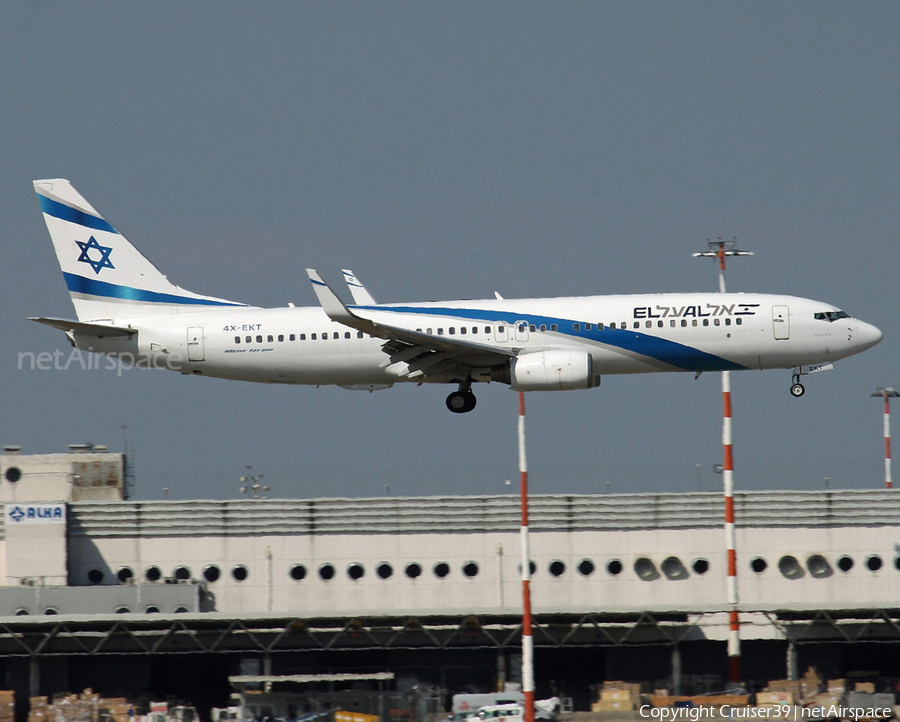 El Al Israel Airlines Boeing 737-8BK (4X-EKT) | Photo 537324