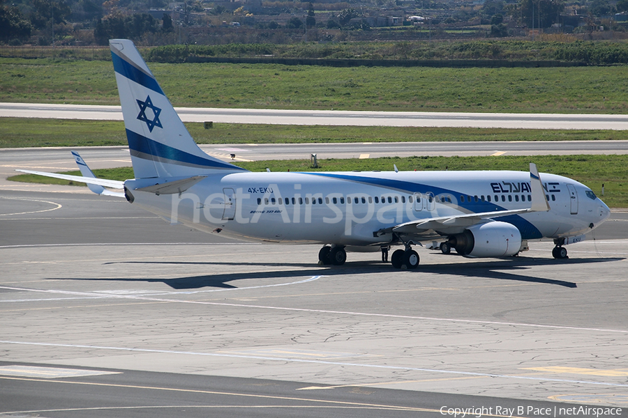 Up (ElAl Israel Airlines) Boeing 737-8Z9 (4X-EKU) | Photo 300725