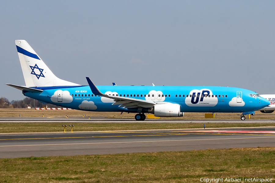 Up (ElAl Israel Airlines) Boeing 737-8Z9 (4X-EKU) | Photo 371139