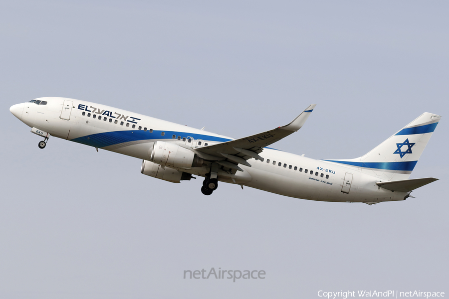 Up (ElAl Israel Airlines) Boeing 737-8Z9 (4X-EKU) | Photo 637420