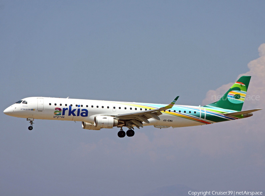 Arkia Israel Airlines Embraer ERJ-195LR (ERJ-190-200LR) (4X-EMA) | Photo 296587