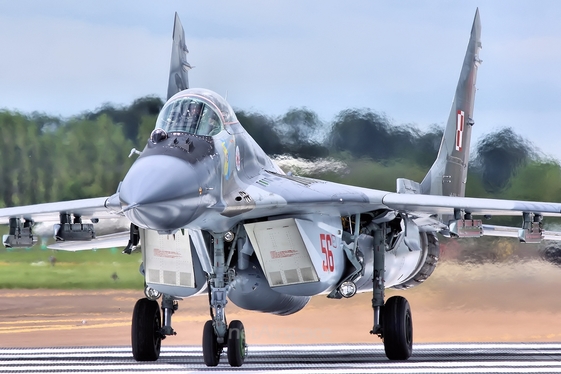 Polish Air Force Mikoyan-Gurevich MiG-29A Fulcrum (56) at  RAF Fairford, United Kingdom