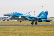 Ukrainian Air Force Sukhoi Su-27P1M Flanker B (58 BLUE) at  RAF Fairford, United Kingdom