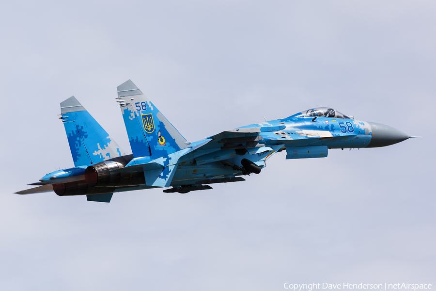 Ukrainian Air Force Sukhoi Su-27P1M Flanker B (58 BLUE) | Photo 177017