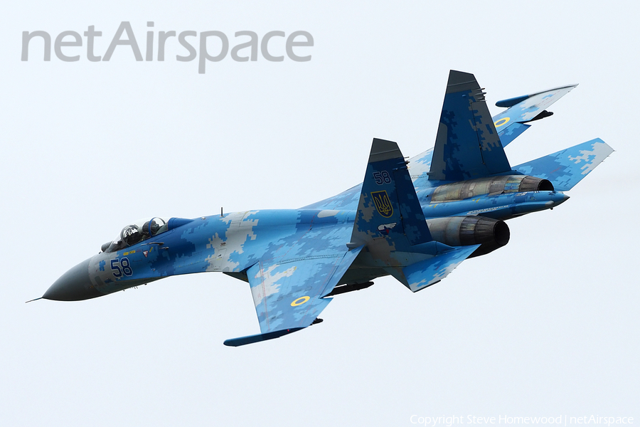 Ukrainian Air Force Sukhoi Su-27P1M Flanker B (58 BLUE) | Photo 180735