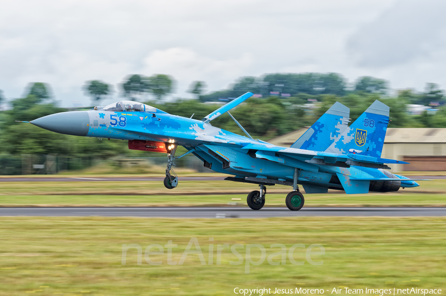 Ukrainian Air Force Sukhoi Su-27P1M Flanker B (58 BLUE) | Photo 181765