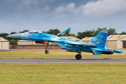 Ukrainian Air Force Sukhoi Su-27P1M Flanker B (58 BLUE) at  RAF Fairford, United Kingdom