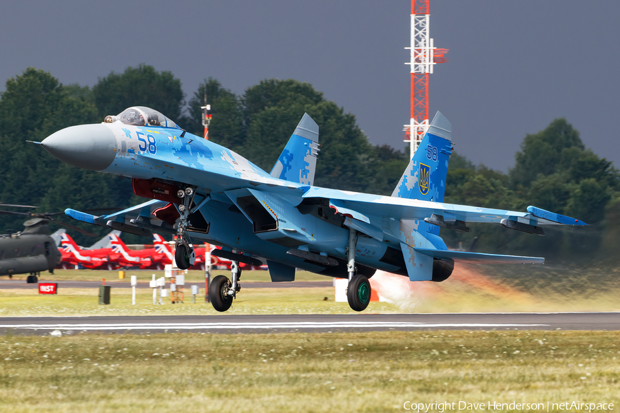 Ukrainian Air Force Sukhoi Su-27P1M Flanker B (58 BLUE) | Photo 176429