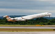 Libyan Arab Airlines Bombardier CRJ-900 (5A-LAA) at  Manchester - International (Ringway), United Kingdom