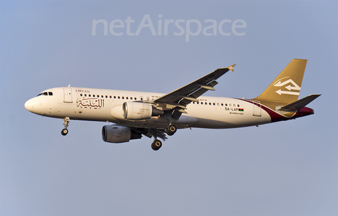 Libyan Airlines Airbus A320-214 (5A-LAP) at  Berlin - Tegel, Germany