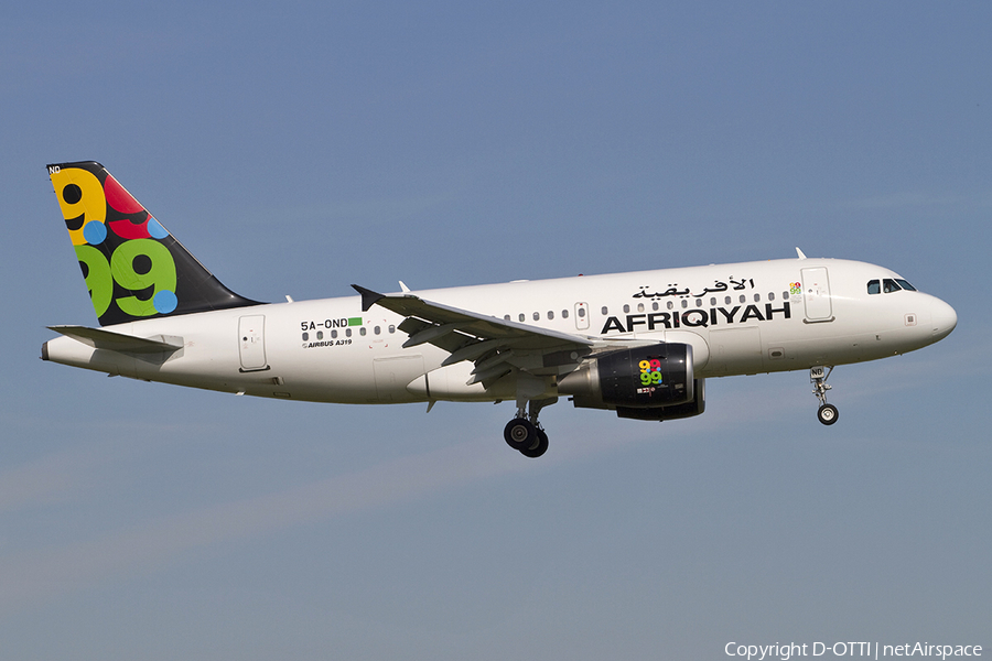 Afriqiyah Airways Airbus A319-111 (5A-OND) | Photo 313597