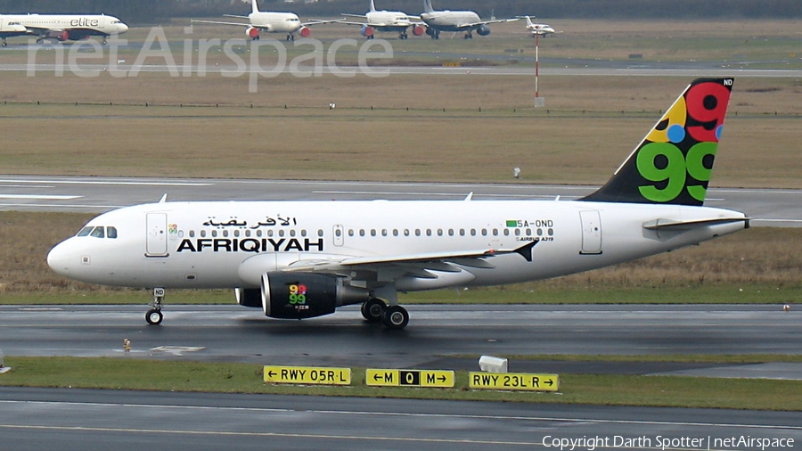 Afriqiyah Airways Airbus A319-111 (5A-OND) | Photo 129086