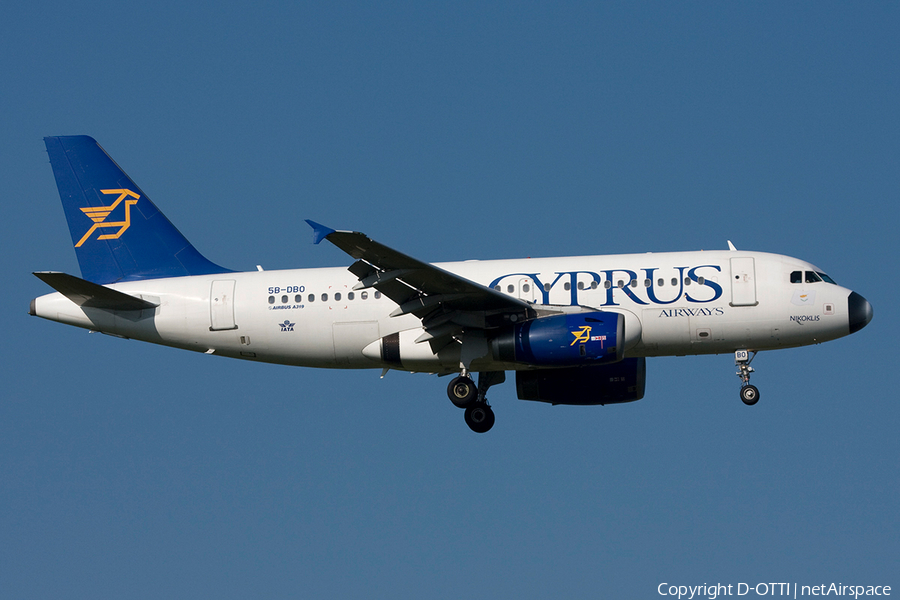 Cyprus Airways Airbus A319-132 (5B-DBO) | Photo 269232