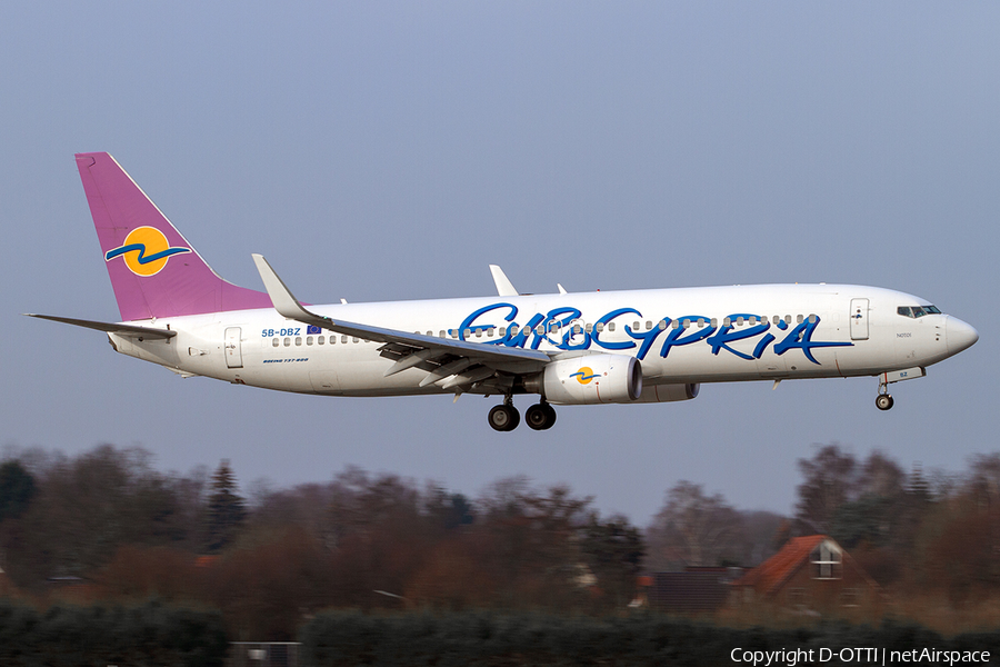 Eurocypria Airlines Boeing 737-8BK (5B-DBZ) | Photo 284836