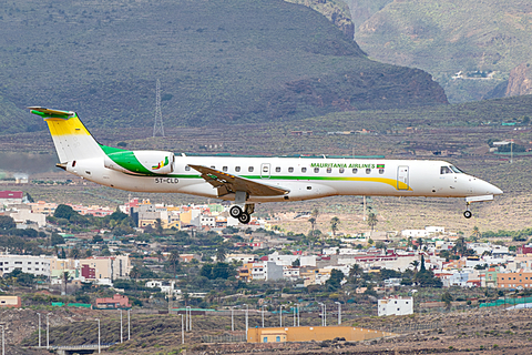 Mauritania Airlines Embraer ERJ-145LR (5T-CLD) at  Gran Canaria, Spain