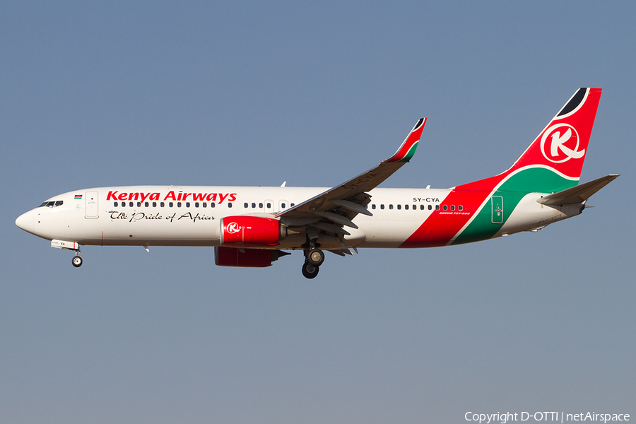 Kenya Airways Boeing 737-8HX (5Y-CYA) | Photo 501310