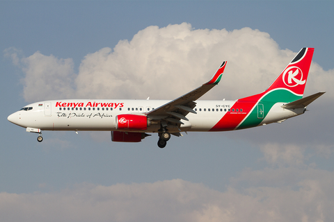 Kenya Airways Boeing 737-86N (5Y-CYC) at  Johannesburg - O.R.Tambo International, South Africa