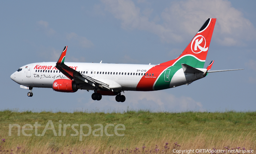 Kenya Airways Boeing 737-8HX (5Y-CYD) | Photo 379378