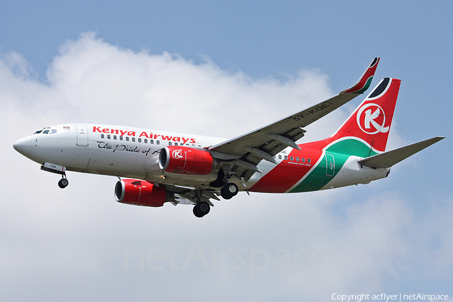 Kenya Airways Boeing 737-76N (5Y-KQE) | Photo 205497