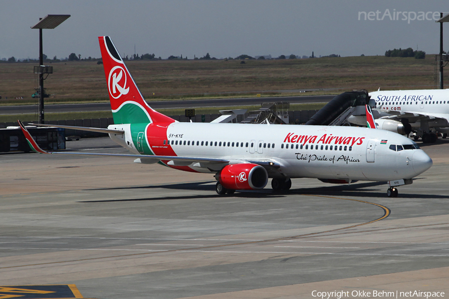 Kenya Airways Boeing 737-8Q8 (5Y-KYE) | Photo 52338