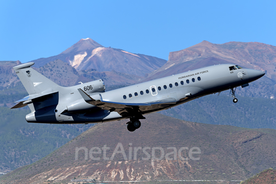 Hungarian Air Force Dassault Falcon 7X (606) at  Tenerife Sur - Reina Sofia, Spain