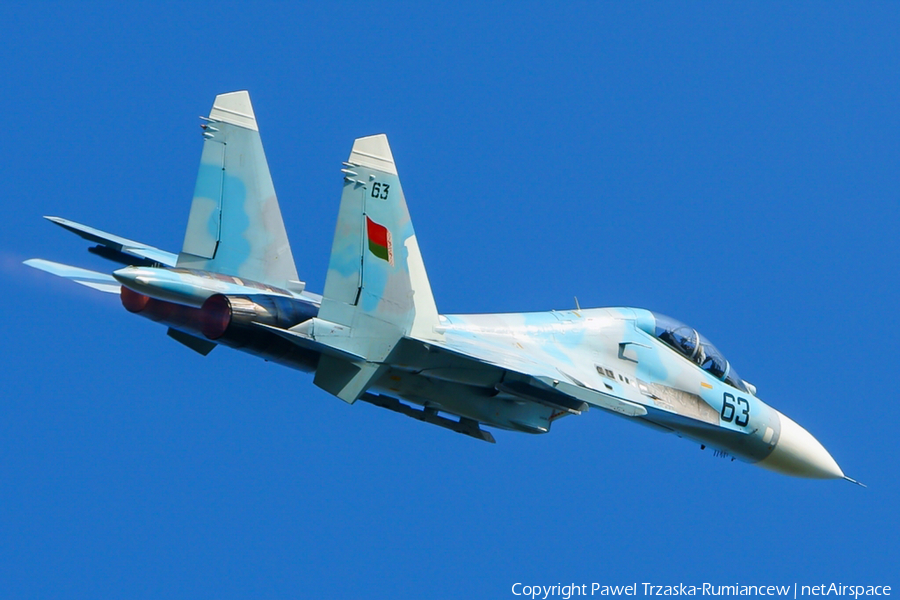 Belarus Air Force Sukhoi Su-27UBM1 Flanker C (63 BLACK) | Photo 267817