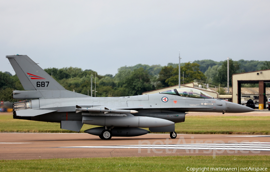 Royal Norwegian Air Force General Dynamics F-16AM Fighting Falcon (687) | Photo 341831