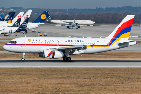 Armenian Government Airbus A319-132CJ (701) at  Munich, Germany