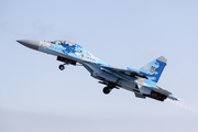 Ukrainian Air Force Sukhoi Su-27UBM1 Flanker C (71 BLUE) at  Luqa - Malta International, Malta