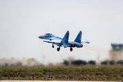 Ukrainian Air Force Sukhoi Su-27UBM1 Flanker C (71 BLUE) at  Luqa - Malta International, Malta