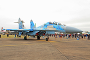 Ukrainian Air Force Sukhoi Su-27UBM1 Flanker C (71 BLUE) at  RAF Fairford, United Kingdom