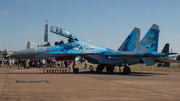 Ukrainian Air Force Sukhoi Su-27UBM1 Flanker C (71 BLUE) at  RAF Fairford, United Kingdom