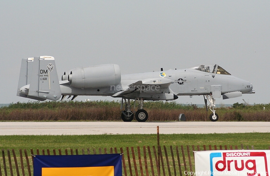 United States Air Force Fairchild Republic A-10A Thunderbolt II (80-0168) | Photo 460275