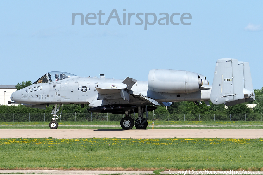United States Air Force Fairchild Republic A-10A Thunderbolt II (81-0980) | Photo 411374